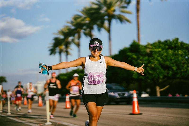 Runner enjoys Life Time Miami 305 Half Marathon and 5k Race