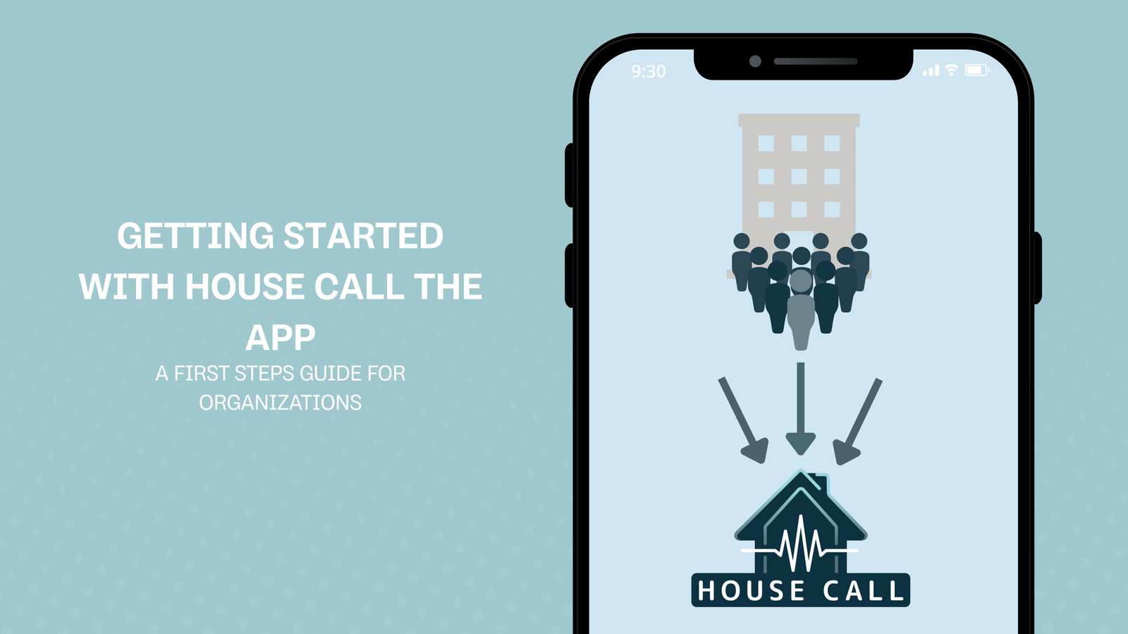 Healthcare providers setting up their organization account on House Call The App to manage in-home care services and team scheduling.