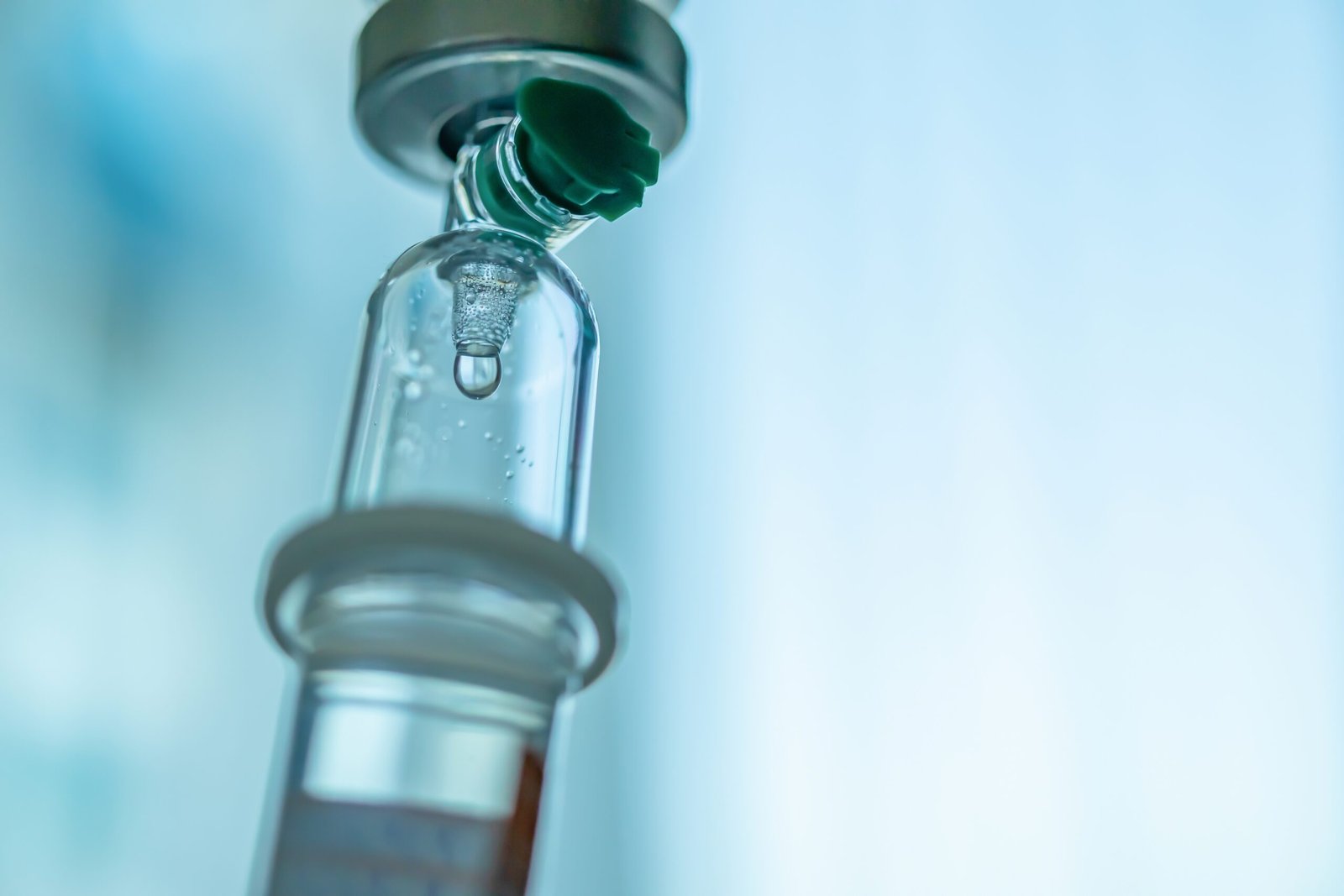 IV bag prepared for in-home hydration therapy administered by a licensed nurse through House Call The App in South Florida.