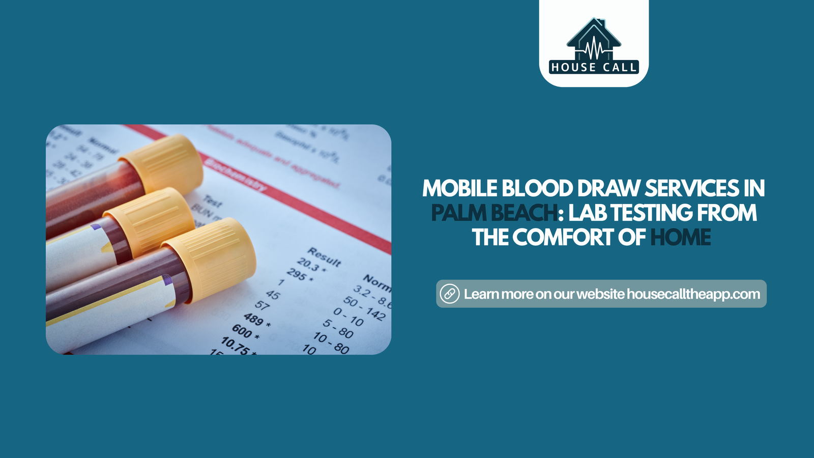 Mobile blood draw services at home in Palm Beach